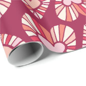 Groovy of the 70's Retro-style Heart Pattern Geschenkpapier (Rolleneckpunkt)