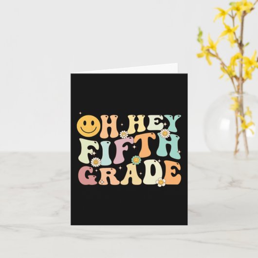 Groovy Oh, 5. Klasse zurück zur Schulausbildung Karte (Gelbe Blume)