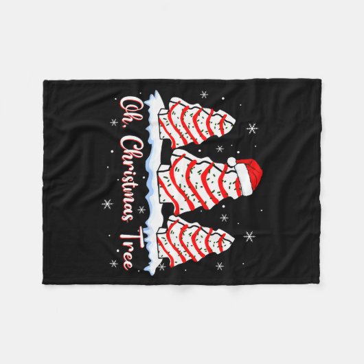 Groovy Oh Christmas Tree Cakes Debbie Beckey Jen C Fleecedecke (Vorderseite (Horizontal))