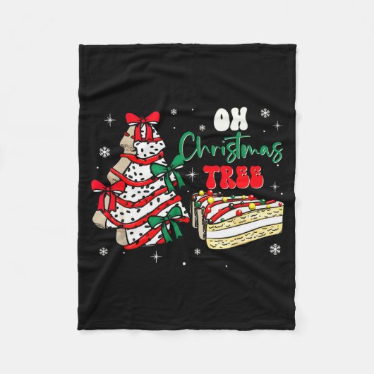 Groovy Oh Christmas Tree Cakes Debbie Becky Jen Ca Fleecedecke (Vorderseite)