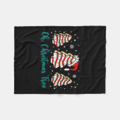 Groovy Oh Christmas Tree Cakes Debbie Becky Jen Ca Fleecedecke (Vorderseite (Horizontal))