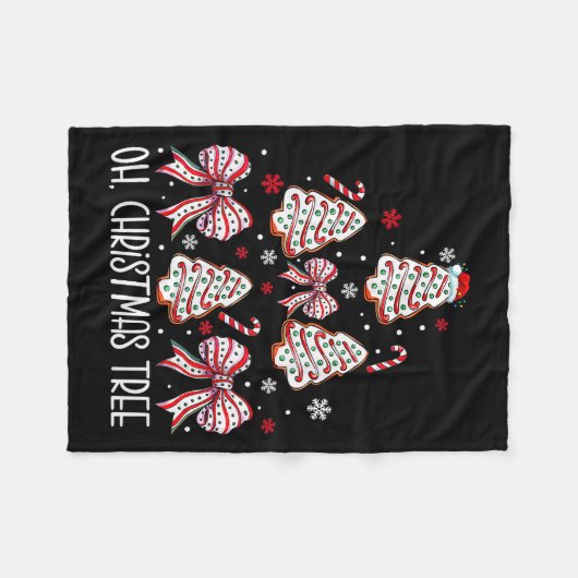 Groovy Oh Christmas Tree Cakes Debbie Becky Jen Ca Fleecedecke (Vorderseite (Horizontal))