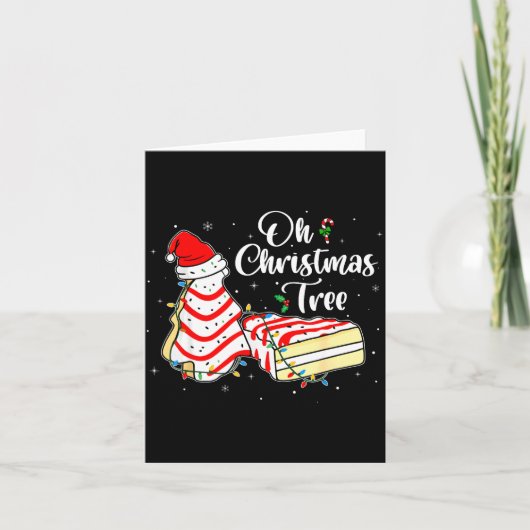Groovy Oh Christmas Tree Cakes Debbie Becky Jen Ca Karte (Vorderseite)