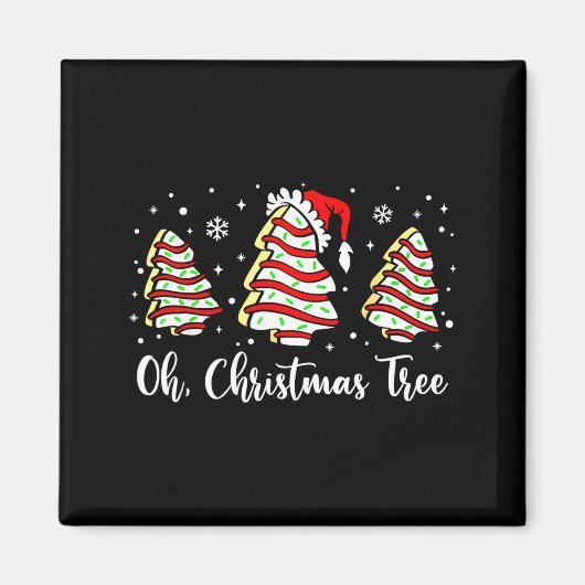 Groovy Oh Christmas Tree Cakes Debbie Becky Jen Ca Magnet (Vorne)