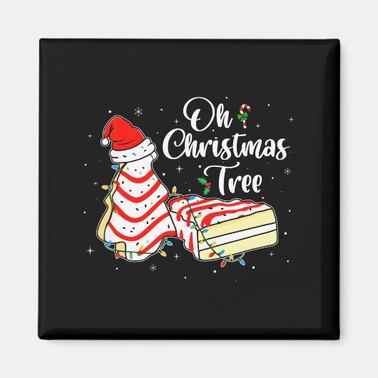Groovy Oh Christmas Tree Cakes Debbie Becky Jen Ca Magnet (Vorne)