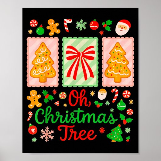Groovy Oh Christmas Tree Cakes Debbie Becky Jen Ca Poster (Vorne)