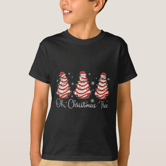 Groovy Oh Christmas Tree Cakes Debbie Becky Jen Ca T-Shirt (Vorderseite)