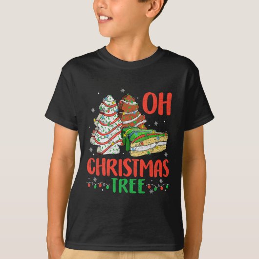 Groovy Oh Christmas Tree Cakes Debbie Becky Jen Ca T-Shirt (Vorderseite)