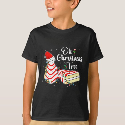 Groovy Oh Christmas Tree Cakes Debbie Becky Jen Ca T-Shirt (Vorderseite)