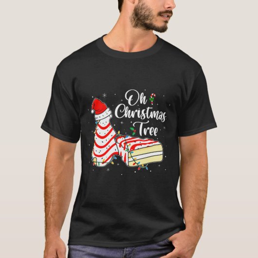 Groovy Oh Christmas Tree Cakes Debbie Becky Jen Ca T-Shirt (Vorderseite)