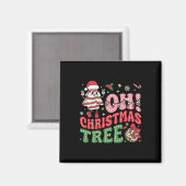 Groovy Oh Christmas Tree Cakes Funny Xmas Cake Lov Magnet (Vorderseite/Rückseite)