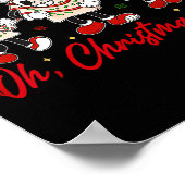 Groovy Oh Christmas Tree Cakes Funny Xmas Men Wome Poster (Ecke)