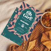 Groovy Oh Girl! Under the Sea Retro Baby Shower Einladung