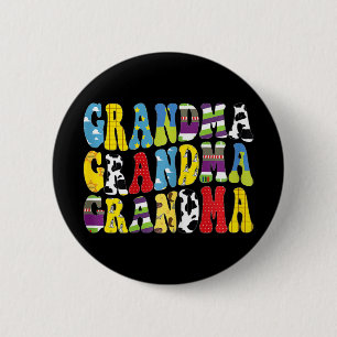Groovy Oma Matching Family Birthday Mother#39; Button