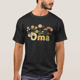 Groovy Oma Oma Oma Blume Oma Oma Oma Oma T-Shirt