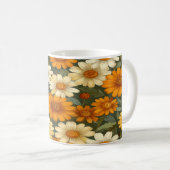 Groovy Oma Retro-Blumenmuster Geschenk Kaffeetasse (VorderseiteRechts)