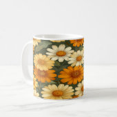 Groovy Oma Retro-Blumenmuster Geschenk Kaffeetasse (Vorderseite Links)