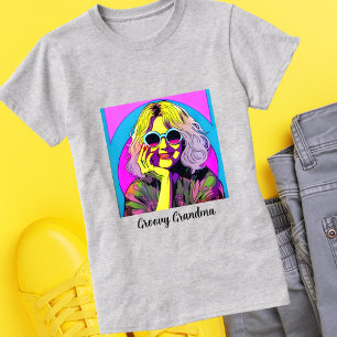 Groovy Oma Retro Flower Power Vintage Hippie T-Shirt
