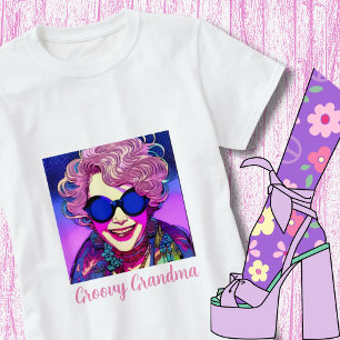Groovy Oma Retro Flower Power Vintage Hippie T-Shirt