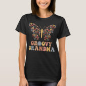Groovy Oma T - Shirt, Groovy Butterfly T-Shirt (Vorderseite)