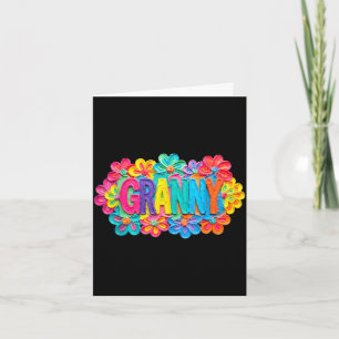 Groovy Oma-Ton Stil farbenfrohes florales Design Karte
