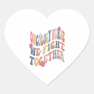 Groovy Oncology Nurse Retro Heme Onc Pflegefrauen Herz-Aufkleber