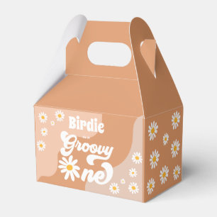 Groovy One 1. Geburtstag Party Boho Retro Daisy Geschenkschachtel