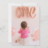 Groovy One 1. Geburtstag Retro Einladung (Rückseite)