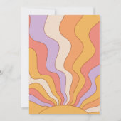 Groovy One Birthday Einladung | 70er Einladung (Rückseite)