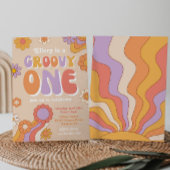 Groovy One Birthday Einladung | 70er Einladung