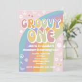 Groovy One Birthday Einladung | Groovy Birthday (Stehend Vorderseite)