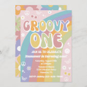 Groovy One Birthday Einladung | Groovy Birthday (Vorne/Hinten)