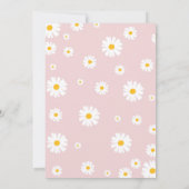 Groovy One Birthday Einladung Retro Rainbow Daisy (Rückseite)