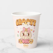 Groovy One Boho Daisy 1. Geburtstag Party Pappbecher (Vorderseite)