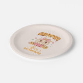 Groovy One Boho Daisy 1. Geburtstag Party Pappteller (Schrägansicht)