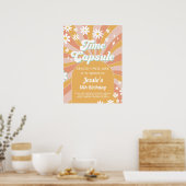 Groovy One Boho Sunshine 1st Birthday Time Kapsel Poster (Küche)