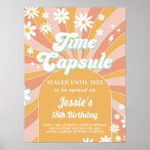 Groovy One Boho Sunshine 1st Birthday Time Kapsel Poster (Vorne)