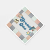 Groovy One Boys Birthday Paper Napkin Serviette (Ecke)