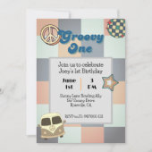 Groovy One Boys - Einladung zum Geburtstag (Vorderseite)