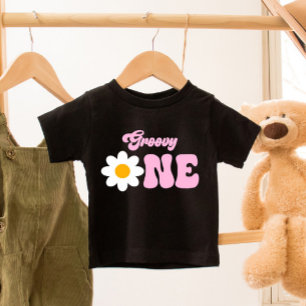 Groovy ONE Daisy 1. Geburtstag Baby T-shirt