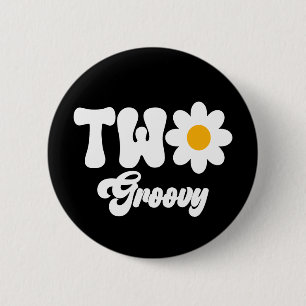 Groovy ONE Daisy 1. Geburtstag Button