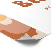 Groovy One Daisy 1. Geburtstag Party Begrüßungszei Poster (Ecke)