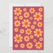 Groovy One Daisy Arch 1. Geburtstag Party Einladung (Rückseite)