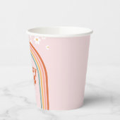 Groovy One daisy hippie Regenbogen erster Geburtst Pappbecher (Links)