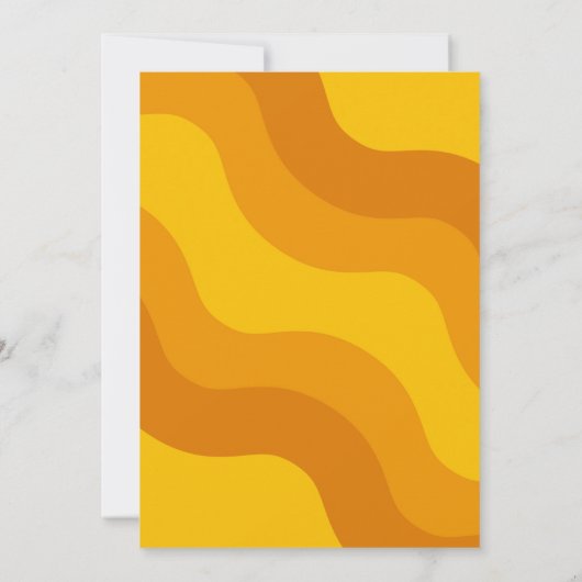 Groovy One Einladung zum ersten Geburtstag (Rückseite)