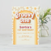 Groovy One Einladung zum ersten Geburtstag | Boho  (Stehend Vorderseite)