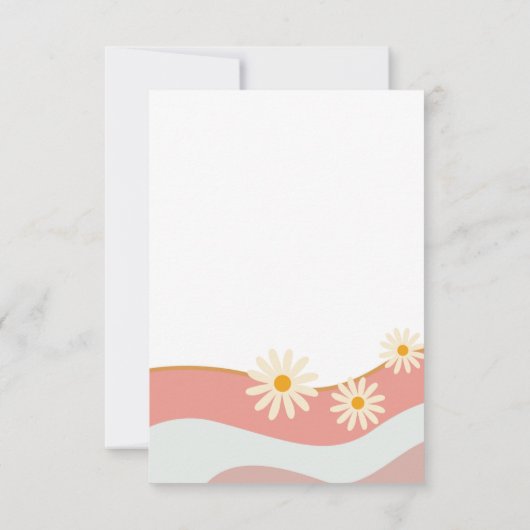 Groovy One Einladung zum Geburtstag (Rückseite)