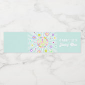 Groovy One Girl Birthday Wasserflaschenetikett (Einzelnes Label)