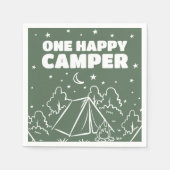 Groovy One Happy Camper Geburtstag Servietten (Vorderseite)