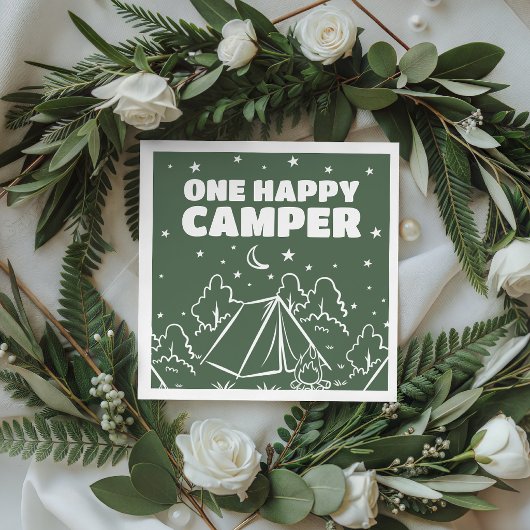 Groovy One Happy Camper Geburtstag Servietten